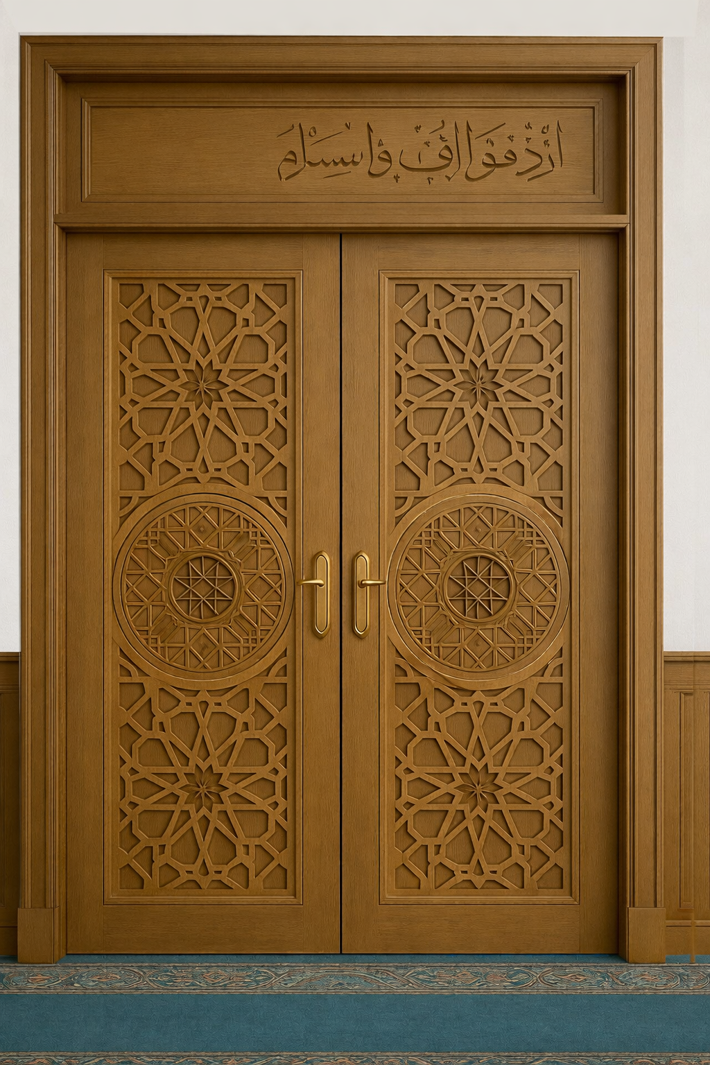 Carved Modern Wooden Door