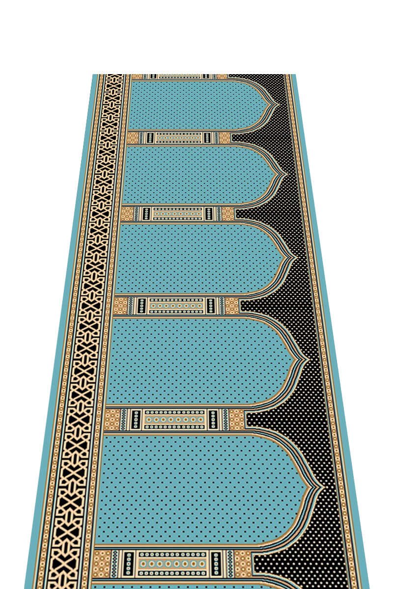Firdaus Turquoise Blue Masjid Carpet1