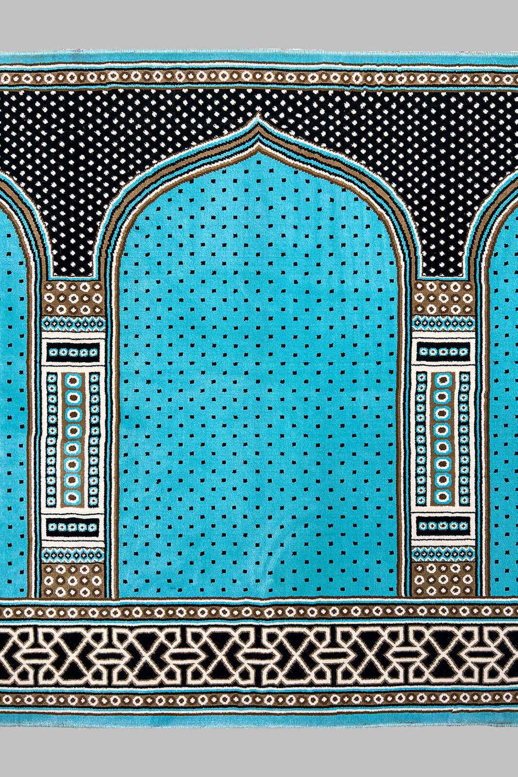 Firdaus Turquoise Blue Masjid Carpet3