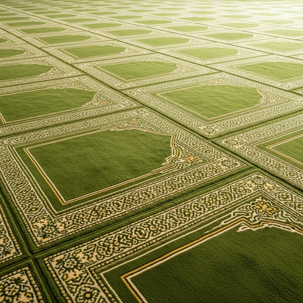 Olive green mosque carpet for mosque prayer hall
