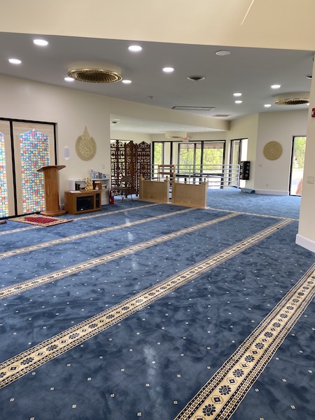 Silky Blue Border Masjid Carpet4