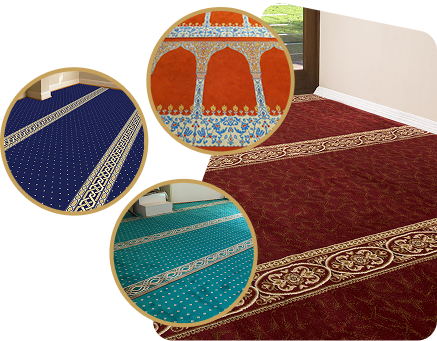 bordered carpets Dubai for mosque prayer halls