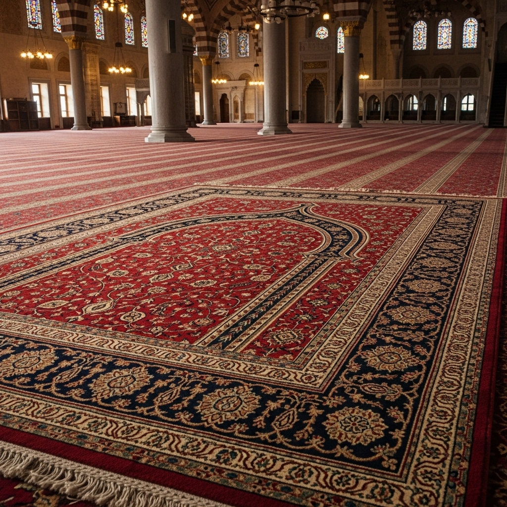 Classic Mehrab Bordered Mosque Carpet