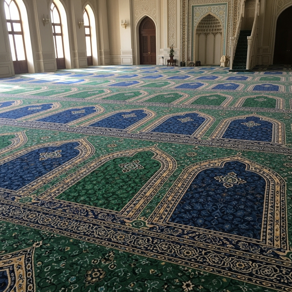 Elegant Mihrab Style Printed Mosque Carpet