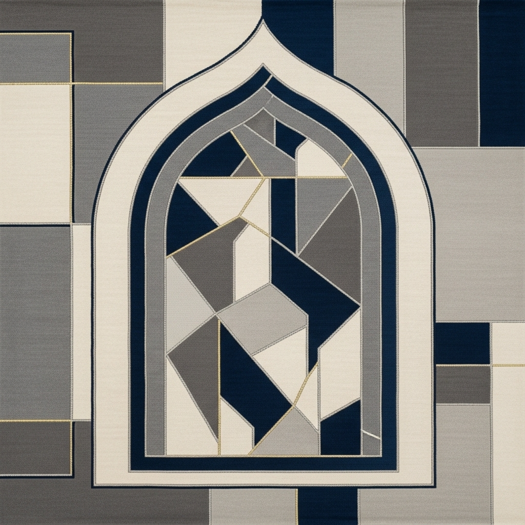 Modern Geometric Mehrab Carpet