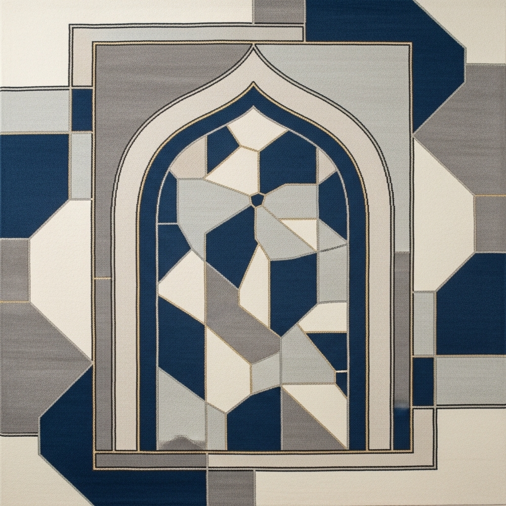 Modern Geometric Mehrab Carpet