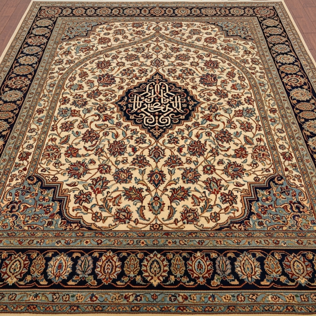 Ornamental Floral Mehrab Carpet