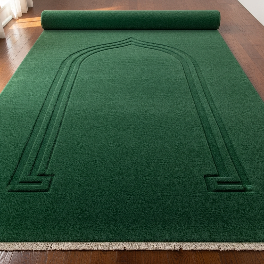 Plain Solid Mehrab Carpet