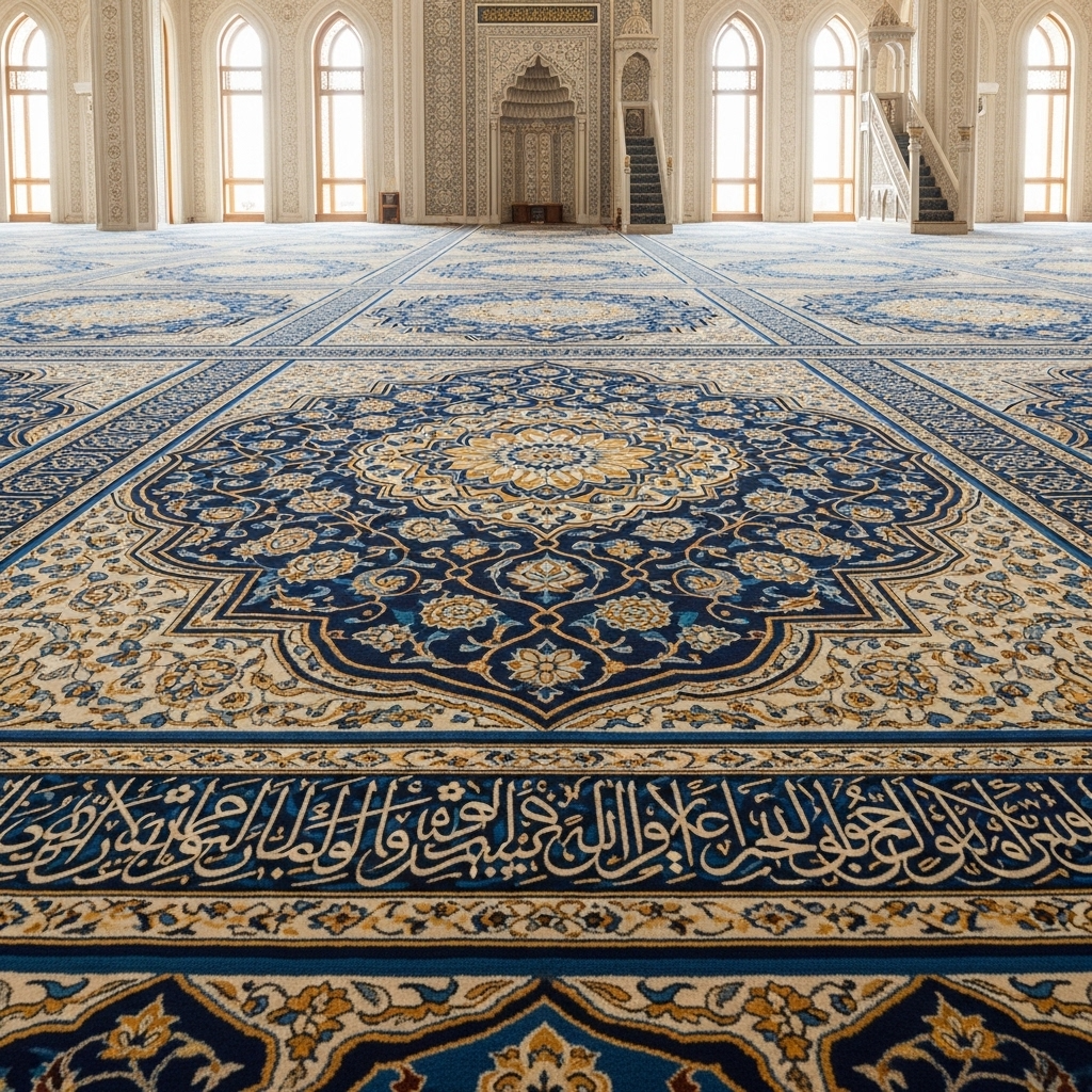 Royal Islamic Printed Mosque Carpet