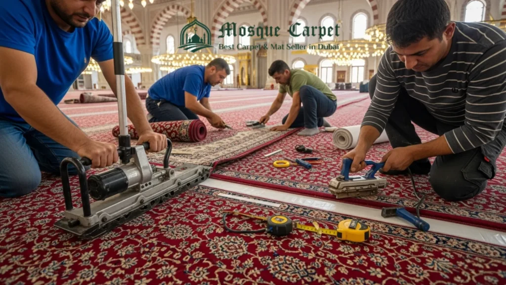 
Mosque Carpet Installation in Dubai

